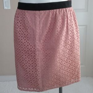 Ann Taylor Loft Dusty Rose Eyelet Pencil Skirt